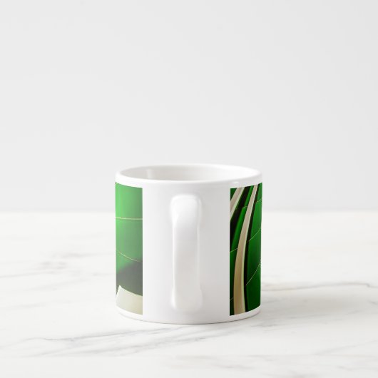 Groene cirkelbaan espresso kop (Achterkant)