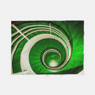 Groene cirkelbaan fleece deken