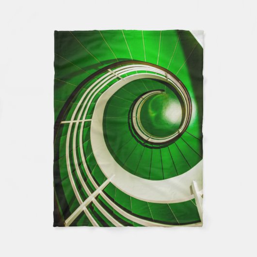 Groene cirkelbaan fleece deken (Voorkant)