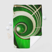 Groene cirkelbaan golfhanddoek (Insitu)