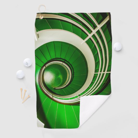 Groene cirkelbaan golfhanddoek (Insitu)