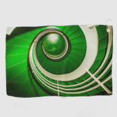 Groene cirkelbaan golfhanddoek (Horizontaal)