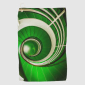 Groene cirkelbaan golfhanddoek (Voorkant)
