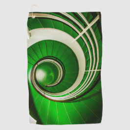 Groene cirkelbaan golfhanddoek