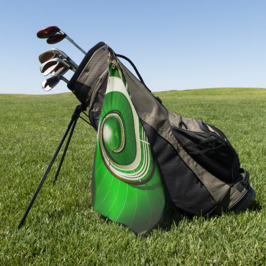 Groene cirkelbaan golfhanddoek (Groen)