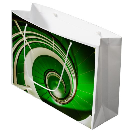 Groene cirkelbaan groot cadeauzakje (Voorkant Gekanteld)