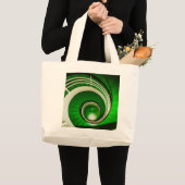 Groene cirkelbaan Grote Canvas tas (Voorkant (product))