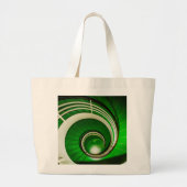 Groene cirkelbaan Grote Canvas tas (Voorkant)