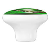 Groene cirkelbaan keramische knop (Zijkant)