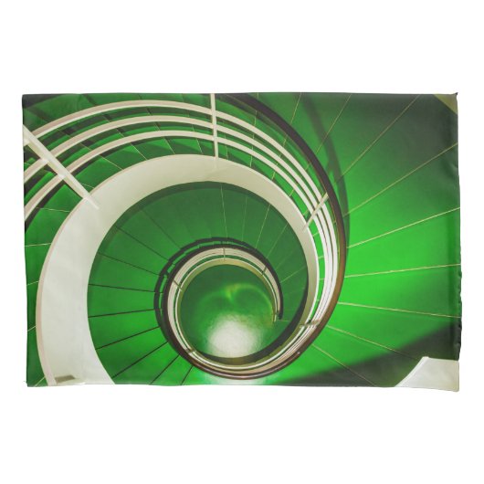 Groene cirkelbaan kussensloop (Voorkant)