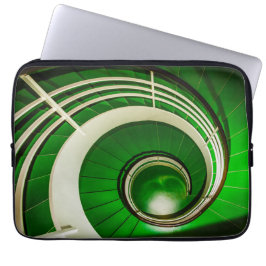 Groene cirkelbaan laptop sleeve