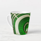 Groene cirkelbaan latte mok (Linkerhoek)