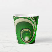 Groene cirkelbaan latte mok (Voorkant)