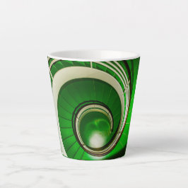 Groene cirkelbaan latte mok