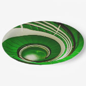 Groene cirkelbaan papieren bordje (Gekanteld)