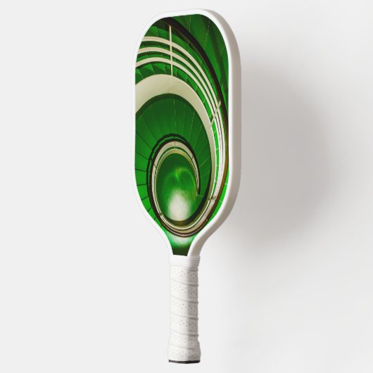 Groene cirkelbaan pickleball paddle (Links)