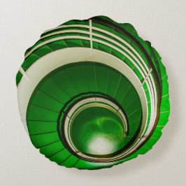 Groene cirkelbaan rond kussen