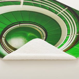 Groene cirkelbaan sherpa deken