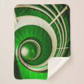 Groene cirkelbaan sherpa deken (Voorkant)