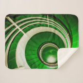 Groene cirkelbaan sherpa deken (Voorkant (horizontaal))