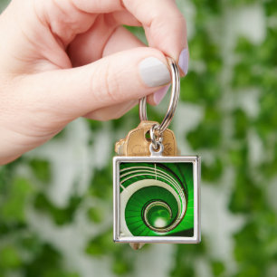 Groene cirkelbaan sleutelhanger
