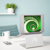 Groene cirkelbaan sticker (Laptop op bureau)