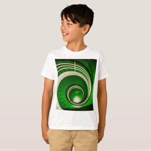 Groene cirkelbaan t-shirt (Voorkant volledig)