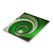 Groene cirkelbaan tegeltje (Zijkant)