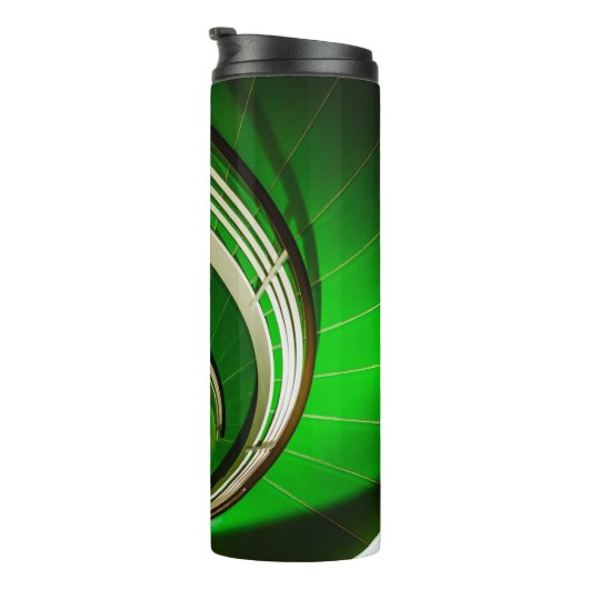 Groene cirkelbaan thermosbeker (Geroteerd rechts)