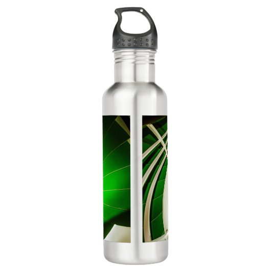 Groene cirkelbaan waterfles  (Achterkant)