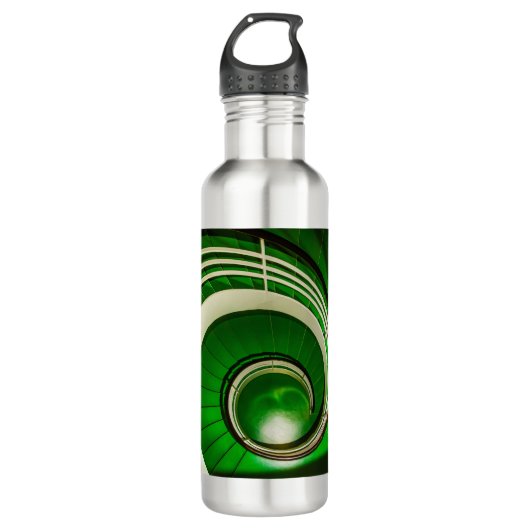 Groene cirkelbaan waterfles  (Voorkant)