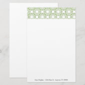 Groene cirkelpatroon — Verzamelaarswerk aanpassen Briefpapier (Voorkant / Achterkant)