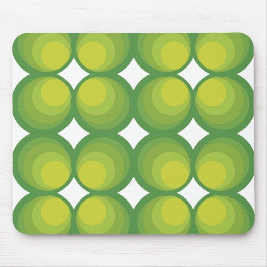 Groene cirkelrijen uit de jaren 70... muismat (Voorkant)