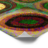 Groene cirkels Abstracte kunst Poster (Hoek)