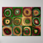 Groene cirkels Abstracte kunst Poster (Voorkant)