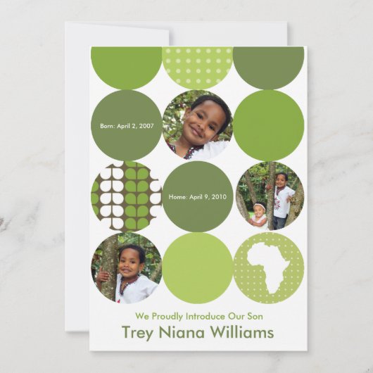 Groene Cirkels in de Tuin Aankondiging (Voorkant)