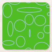 Groene cirkels kartonnen onderzetters (Voorkant)
