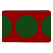 Groene cirkels op rood magneet (Horizontaal)