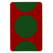 Groene cirkels op rood magneet (Verticaal)
