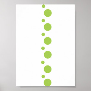 Groene cirkels op wit poster