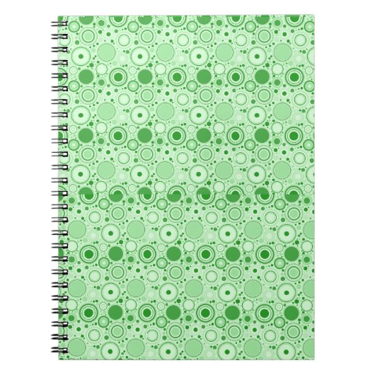 Groene Cirkels Patroon Notitieboek (Voorkant)