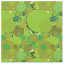 Groene cirkels polka stippen Geometrisch patroon Stof