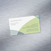 Groene cirkels retro magnetisch visitekaartje (Voorbeeld)