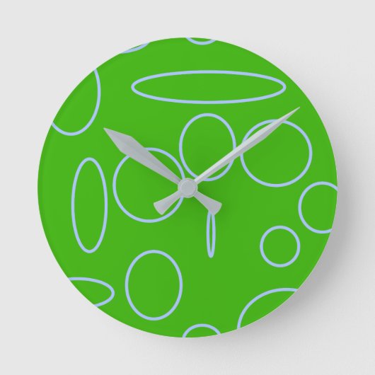 Groene cirkels ronde klok (Voorkant)