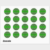 Groene cirkels ronde sticker (Vel)