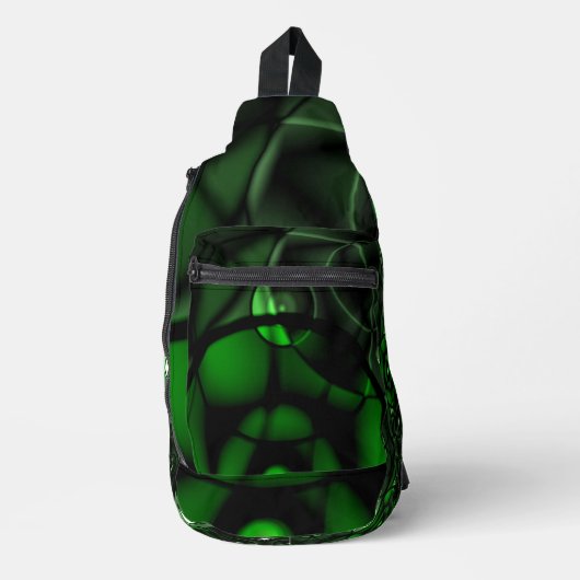 Groene cirkels sling bag (Voorkant)