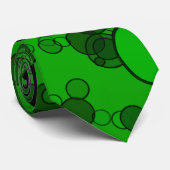 groene cirkels stropdas (Opgerold)