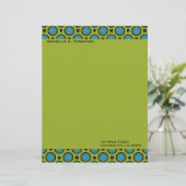 groene cirkels van turkooizen briefhoofd ontwerp (Staand voorkant)