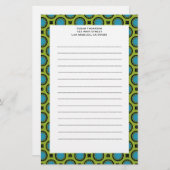 groene cirkels van turkooizen briefpapier (Voorkant / Achterkant)