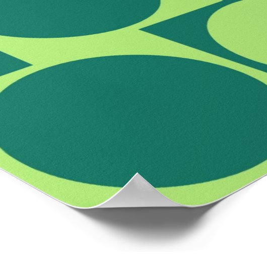 Groene cirkels voor optisch lichtingscafe wandeffe poster (Hoek)